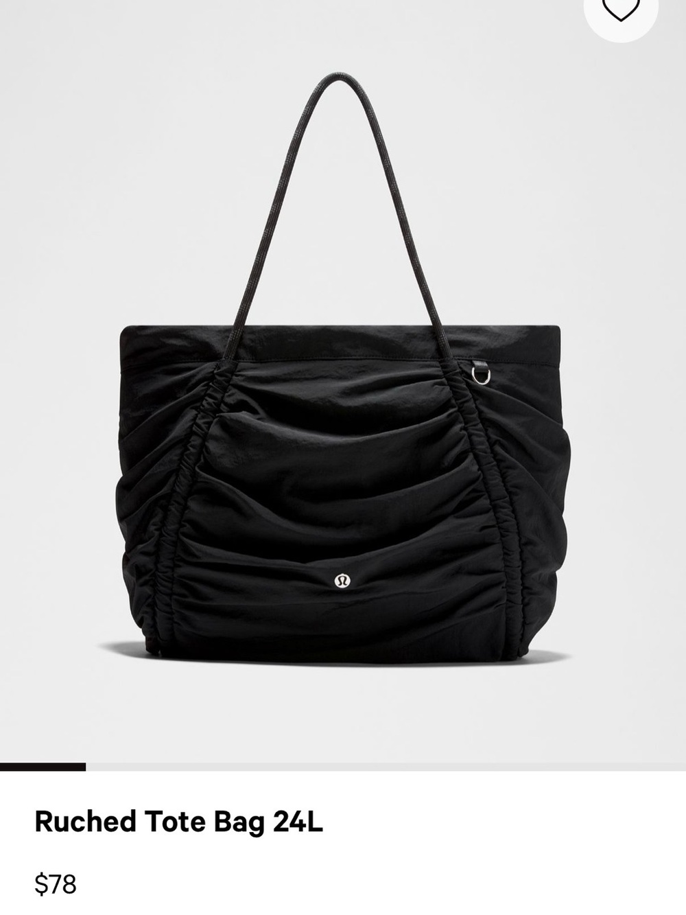 Lululemon Ruched Tote Bag